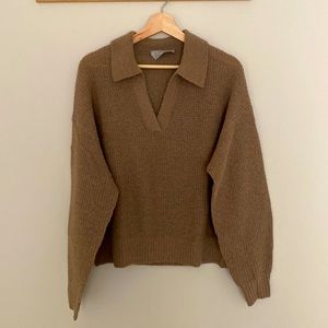 Everlane alpaca collared sweater